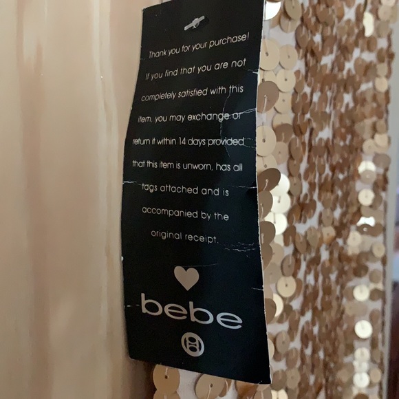 NWT Bebe women’s gold sequin dress size Small - Picture 2 of 5